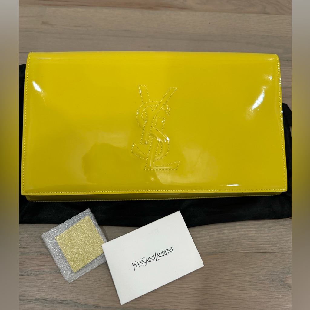 Ysl Saint Laurent Patent Leather Clutch